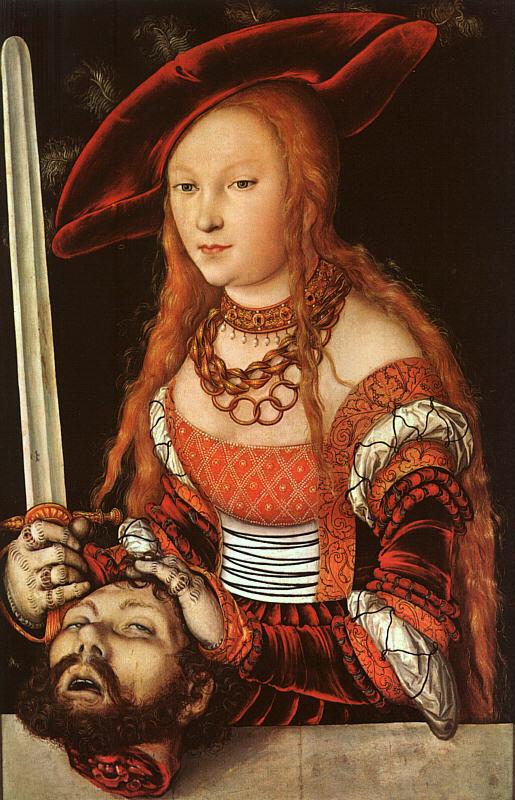 Lucas  Cranach Judith with the Head of Holofernes oil painting image